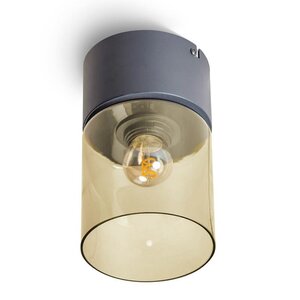 ETH Moderne plafonnière Sledge Ø12 cm met groen glas