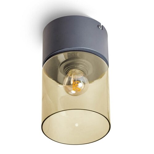 Moderne plafonnière Sledge Ø12 cm met groen glas