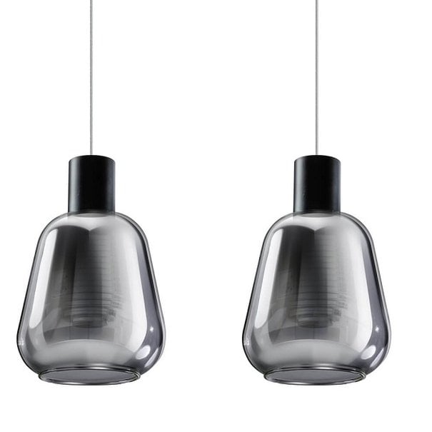 ETH Moderne hanglamp Gary 6-lichts met smoke glas
