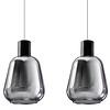 ETH Modern hanglamp Gary 5-lichts 100 cm met smoke glas