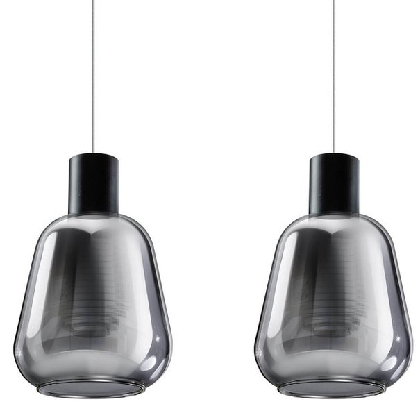 ETH Modern hanglamp Gary 5-lichts 100 cm met smoke glas