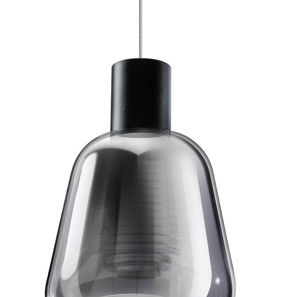 ETH Modern hanglamp Gary 5-lichts 100 cm met smoke glas