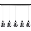ETH Modern hanglamp Gary 5-lichts 100 cm met smoke glas
