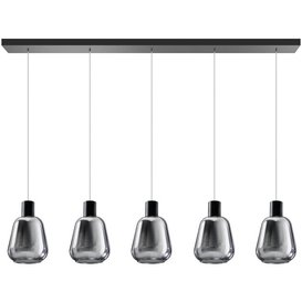 Hanglamp Gary 5-lichts Smoke 100 cm