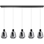 Modern - Hanglamp - 5 lichts - Smoke glas - 100 cm - Gary