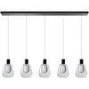 ETH Modern hanglamp Gary 5-lichts 100 cm met helder glas
