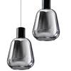 ETH Modern hanglamp Gary 5-lichts getrapt met smoke glas