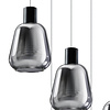 ETH Modern hanglamp Gary 5-lichts getrapt met smoke glas