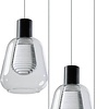 ETH Modern hanglamp Gary 5-lichts getrapt met helder glas