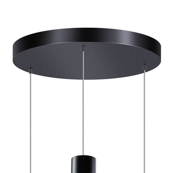 ETH Modern hanglamp Gary 3-lichts getrapt met helder glas