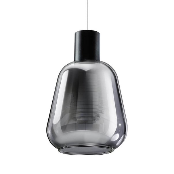 ETH Modern hanglamp Gary 1-lichts Ø13 cm met smoke glas