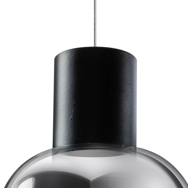 ETH Modern hanglamp Gary 1-lichts Ø13 cm met smoke glas