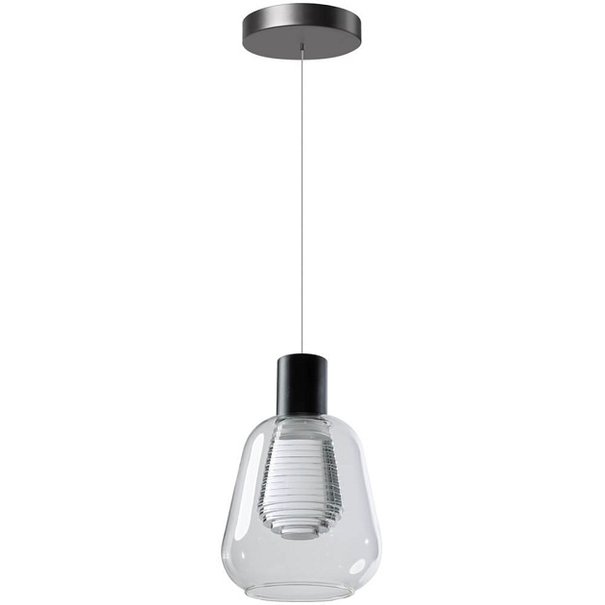 ETH Modern hanglamp Gary 1-lichts Ø13 cm met helder glas
