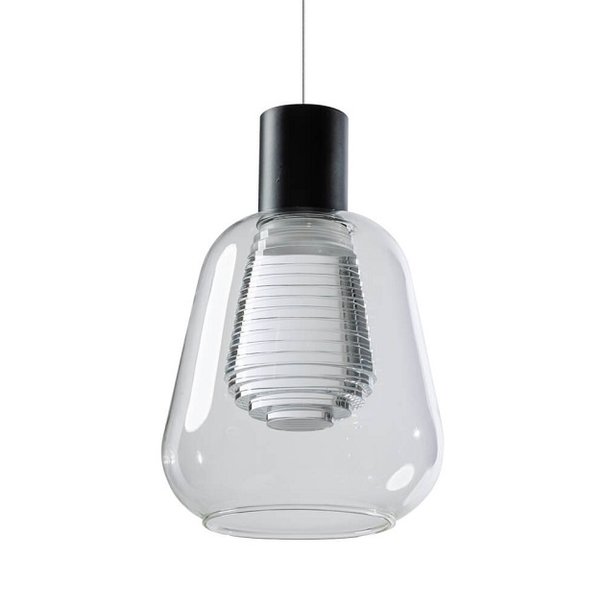 ETH Modern hanglamp Gary 1-lichts Ø13 cm met helder glas
