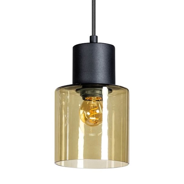 ETH Modern hanglamp Sledge 1-lichts Ø12 cm met groen glas