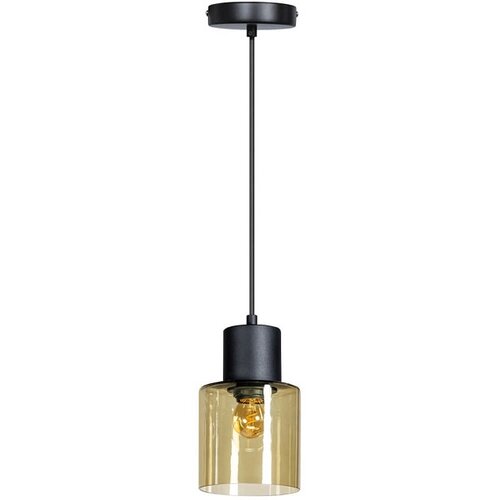 Modern hanglamp Sledge 1-lichts Ø12 cm met groen glas
