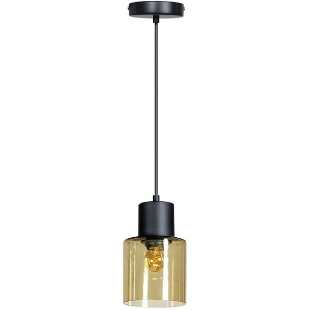 ETH Modern hanglamp Sledge 1-lichts Ø12 cm met groen glas