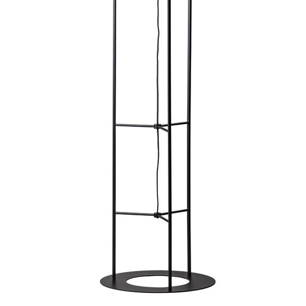 ETH Industrieel vloerlamp Glamm 1-lichts 176 cm zwart met smoke glas