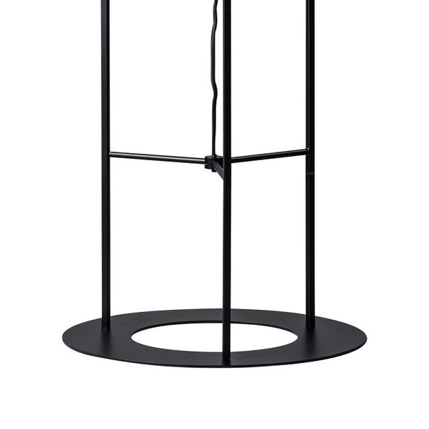 ETH Industrieel vloerlamp Glamm 1-lichts 136 cm zwart met smoke glas