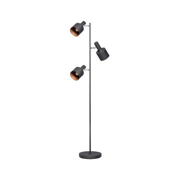 ETH Modern - Vloerlamp - 3-lichts - Zwart - Sledge