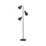 Modern - Vloerlamp - 3-lichts - Zwart - Sledge