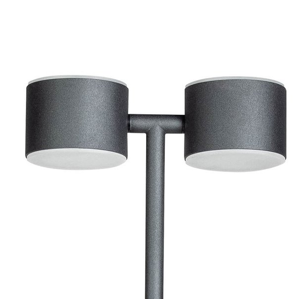ETH Moderne vloerlamp Prince 2-lichts Ø25 cm zwart