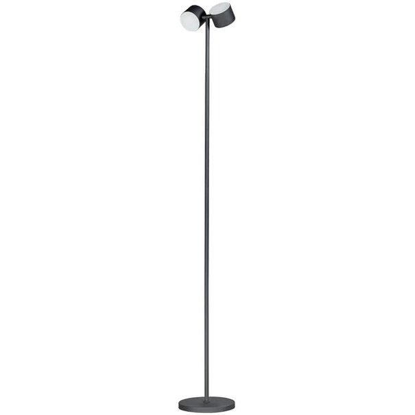 ETH Moderne vloerlamp Prince 2-lichts Ø25 cm zwart