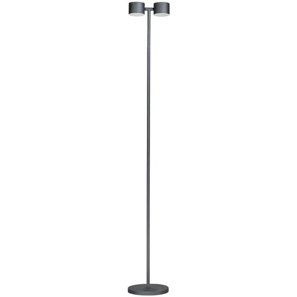 ETH Moderne vloerlamp Prince 2-lichts Ø25 cm zwart