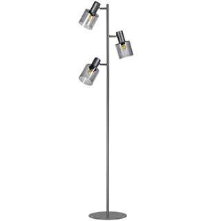 Vloerlamp Sledge Glass 3-lichts Smoke Glas