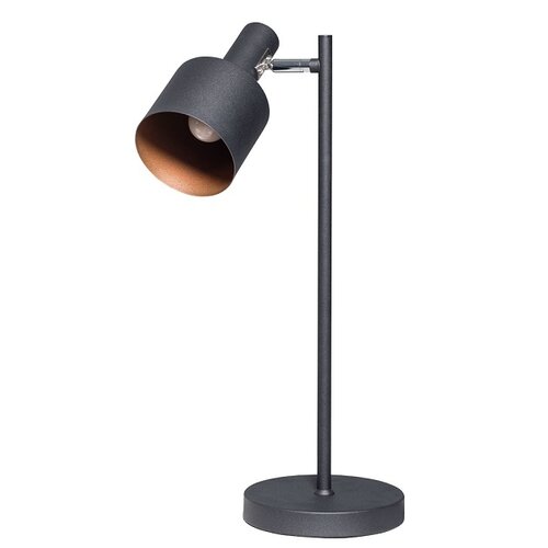Industrieel tafellamp Sledge 1-lichts Ø11,5 cm zwart met smoke glas