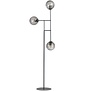 Industrieel - Vloerlamp - 3 lichts - Zwart - Smoke - Davina