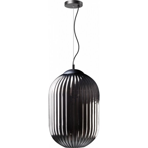 ETH Vintage hanglamp Glamm 1-lichts Ø30 cm met smoke glas