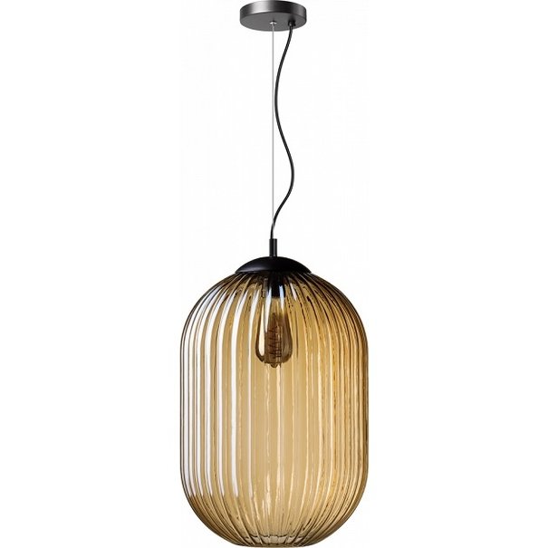 ETH Vintage hanglamp Glamm 1-lichts Ø30 cm met amber glas