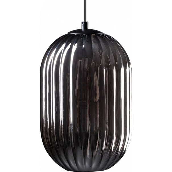 ETH Industrieel hanglamp Glamm 1-lichts Ø20 cm met smoke glas