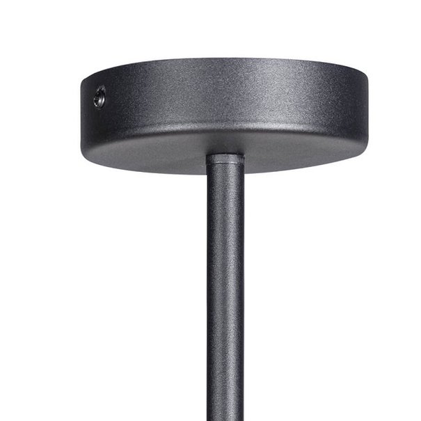 ETH Modern hanglamp Davina 8-lichts zwart met smoke glas