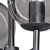 ETH Modern hanglamp Davina 8-lichts zwart met smoke glas