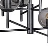 ETH Modern hanglamp Davina 8-lichts zwart met smoke glas