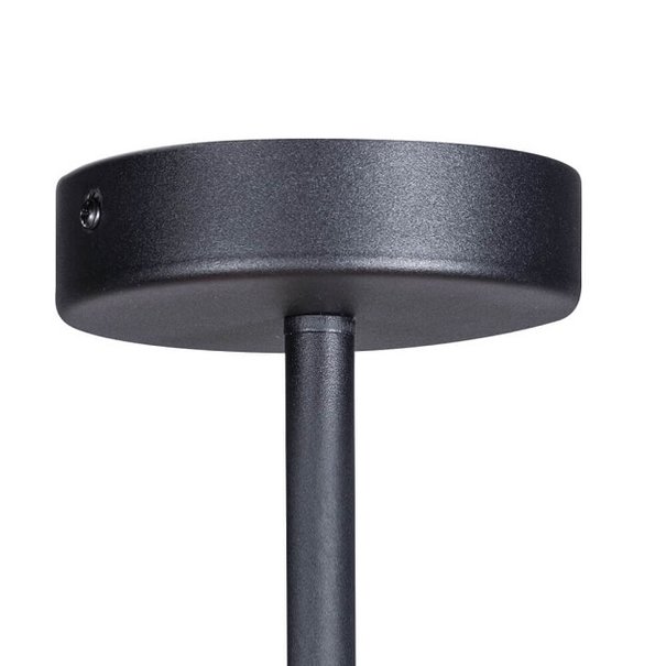 ETH Modern hanglamp Davina 6-lichts zwart met smoke glas