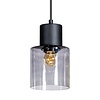 ETH Modern hanglamp Sledge 1-lichts Ø12 cm met smoke glas