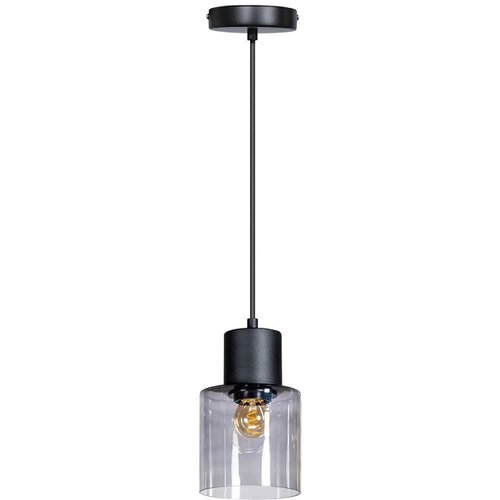 Modern hanglamp Sledge 1-lichts Ø12 cm met smoke glas