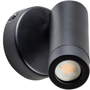 ETH Moderne wandspot Miller 1-lichts Ø4,5 cm zwart goud