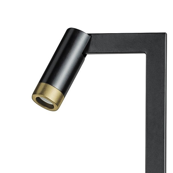 ETH Moderne vloerlamp Miller 1-lichts zwart goud