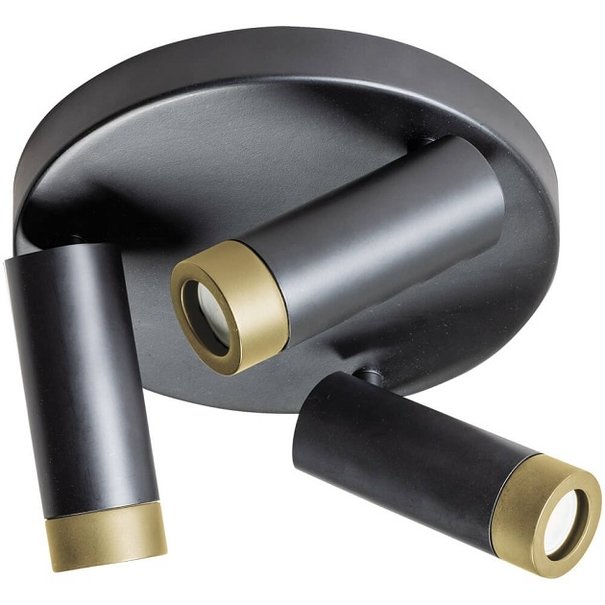 ETH Moderne opbouwspot Miller 3-lichts zwart goud