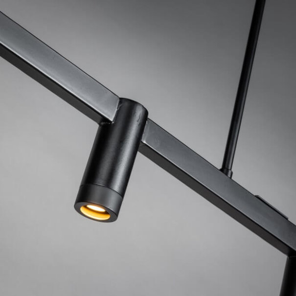 ETH Moderne - Hanglamp - 6-lichts - Zwart en Goud - Miller