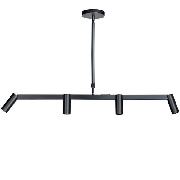 ETH Moderne hanglamp Miller 4-lichts zwart goud