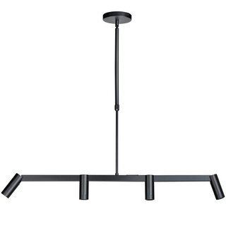 Hanglamp Miller 4-lichts Zwart en Goud