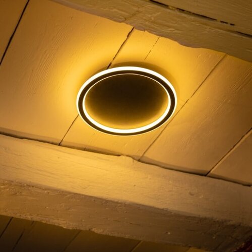 Modern plafondlamp Lois 15W LED rond 3 standen zwart