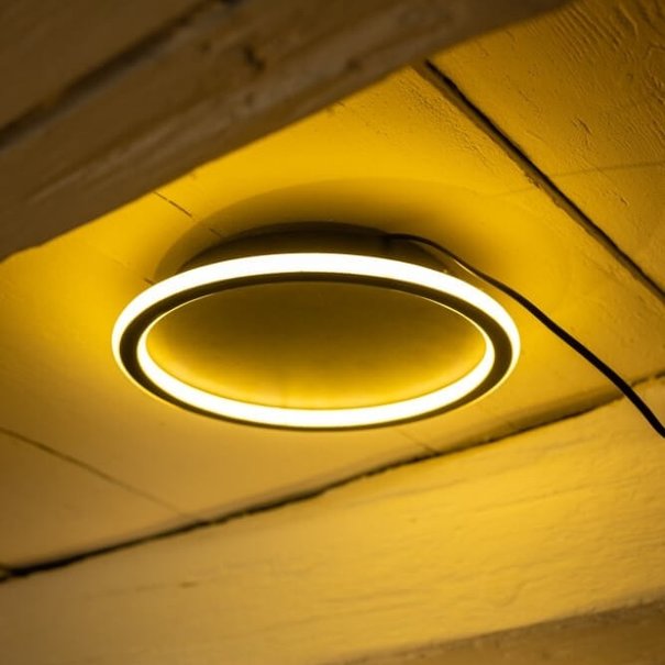 ETH Modern plafondlamp Lois 15W LED rond 3 standen zwart
