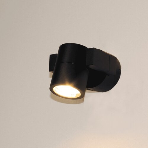 Modern wandlamp Single 1-lichts kantelbaar zwart