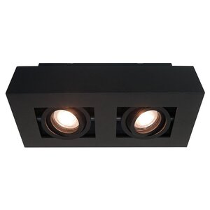 Artdelight Moderne opbouwspot Bosco 2-lichts zwart